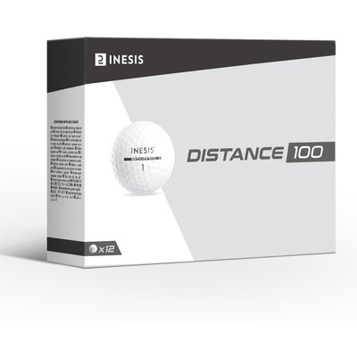 Golfbälle Inesis Distance 100 - 12 Stück weiss