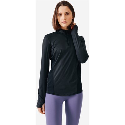 Laufshirt langarm Damen atmungsaktiv - Run 100 Dry schwarz