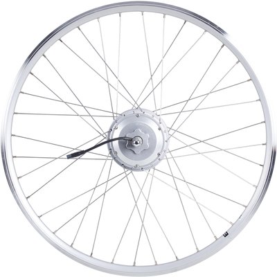 28 Zoll Laufrad City Bike hinten Hohlkammerfelgen 36-V-Motor Bebike 700 silber