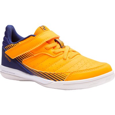 Kinder Fußball Hallenschuhe Futsal - Eskudo 500 gelb/blau