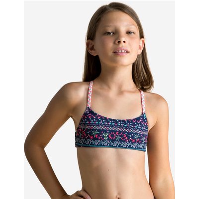 Sportbikini Oberteil Mädchen - 100 Lila blau