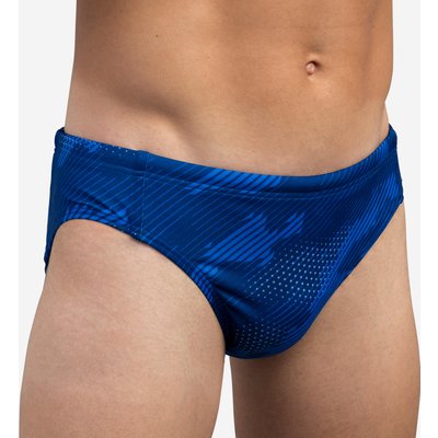 Badehose Slip Wasserball Herren - Camo blau