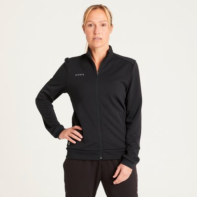 Damen Fußball Trainingsjacke ‒ Essentielle schwarz/grau