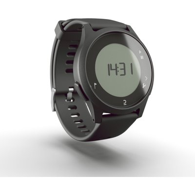 Sportuhr Stoppuhr Laufsport W100 schwarz