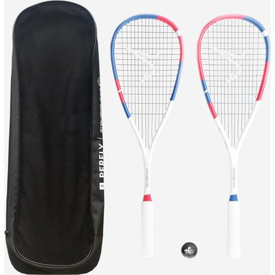 Squashschläger-Set Wallbreaker 155g Club - 2 Schläger, 1 Ball mit rotem Punkt