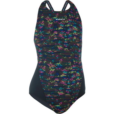 Badeanzug Mädchen - Kamiye Fire 500 schwarz/gelb