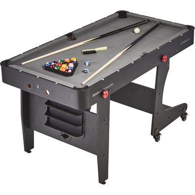 Billardtisch Poolbillard BT 500 US klappbar graues Tuch
