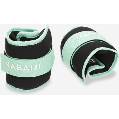 Gewichtsmanschetten Aquagym 2 × 0,5 kg mit Schnalle - hellgrün