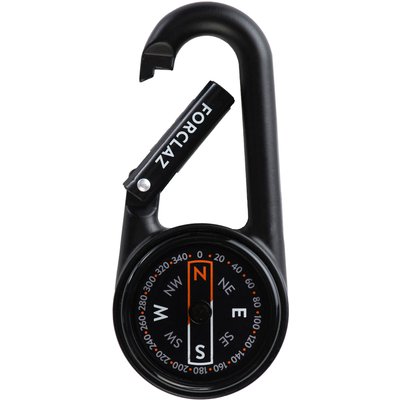 Kompass Karabiner 50 Orientierungslauf kompakt schwarz
