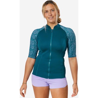 Neoprentop UV-Schutz kurzarm Damen 500 1,5 mm marineblau