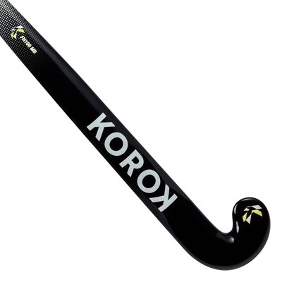 Feldhockeyschläger Damen/Herren Einsteiger Glasfaser Mid Bow FH100 schwarz/weiß