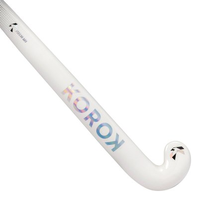 Feldhockeyschläger Erwachsene Fortgeschrittene Mid Bow 30 % - Carbon FH530 weiß