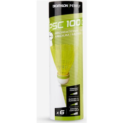 Federbälle Kunststoff - PSC 100 Medium 6er-Dose gelb