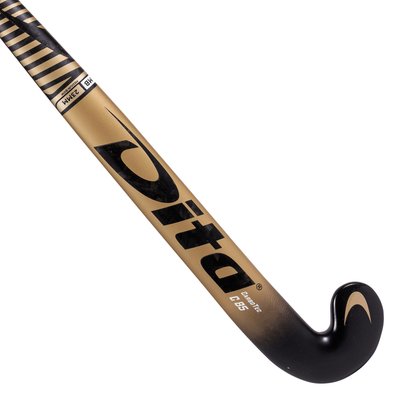 Damen/Herren Feldhockeyschläger Experten Mid Bow 85 % Carbon - CompoTecC85 schwarz/gold