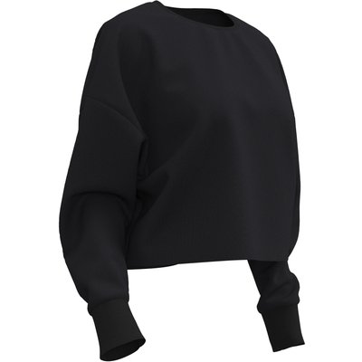 Sweatshirt Damen Crop - schwarz