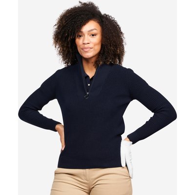 Golf Pullover Damen Reißverschluss - MW500 marineblau