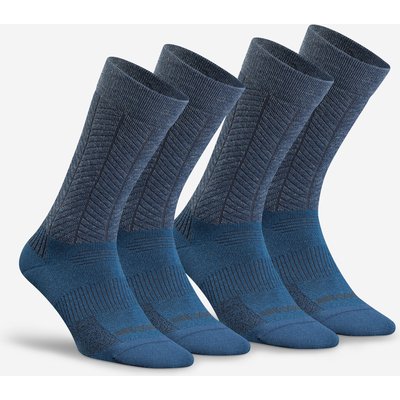 Wandersocken warm halbhoch Winterwandern - SH500 2 Paar blau
