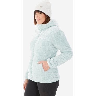 Fleecejacke Damen warm Winterwandern - NH500 türkis