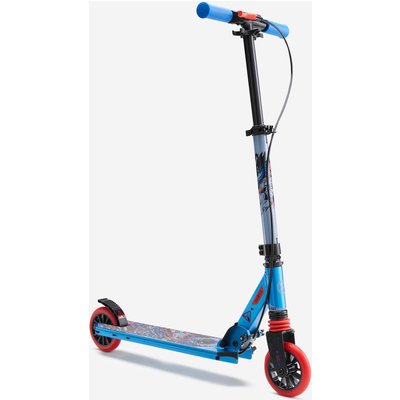 Scooter Tretroller Kinder Federung Lenkerbremse - Mid 5 blau