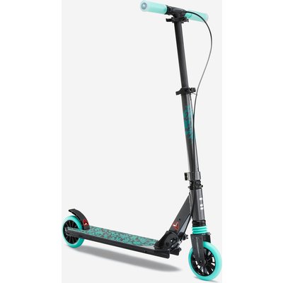 Scooter Tretroller Kinder Federung Lenkerbremse - Mid 5 grau/grün
