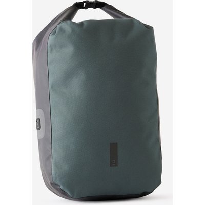 Fahrradtasche Gepäckträgertasche 500 20 Liter wasserdicht dunkelgrau/grün