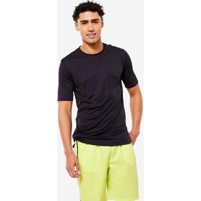 T-Shirt Herren atmungsaktiv geruchshemmend - schwarz