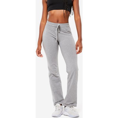 Leggings Damen gerade unten verengbar Baumwolle - grau