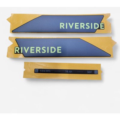 Sticker Aufkleber Akku Riverside 520E blau