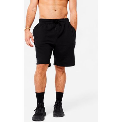 Shorts Herren Baumwollgewebe mit Taschen - schwarz