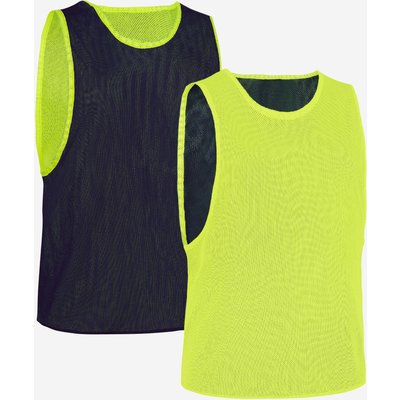 Damen/Herren Trainingsleibchen wendbar gelb/blau