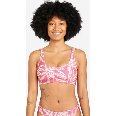 Bikini-Oberteil Bustier Damen texturiert - Aurely Palmer rosa