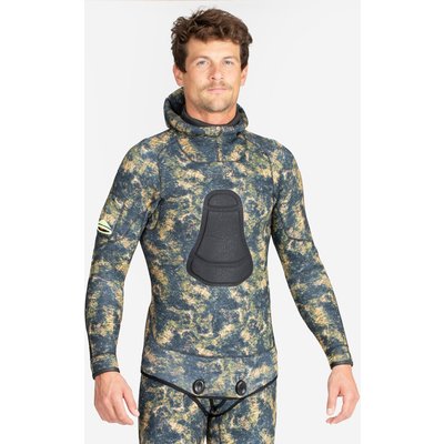 Neoprenjacke Freitauchen Herren SPF 900+ 5 mm camouflage