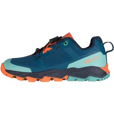 Trollkids Sandefjord Wanderschuhe Kinder niedrig Gr. 32 - 40 blau/korall