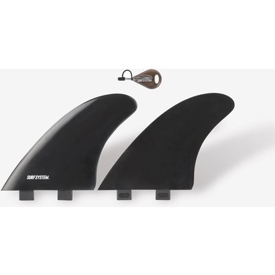 Finnen Surfboard Kunststoff 2 Stück Twin Fish FCS1 5,5'' schwarz