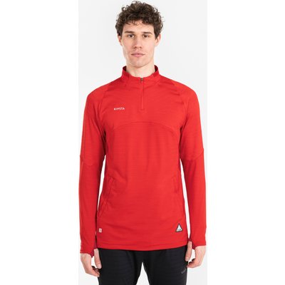 Damen/Herren Fußball 1/2 Zip Sweatshirt - CLR rot