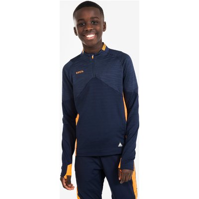 Kinder Fußball 1/2 Zip Sweatshirt - CLR marineblau/orange