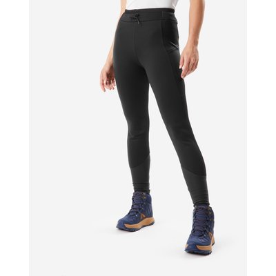 Leggings Damen warm wasserabweisend Wandern - NH500 schwarz