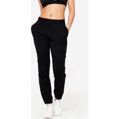 Jogginghose Damen gerade warm weich - schwarz