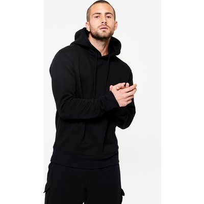 Hoodie Herren warm Baumwollgewebe - schwarz