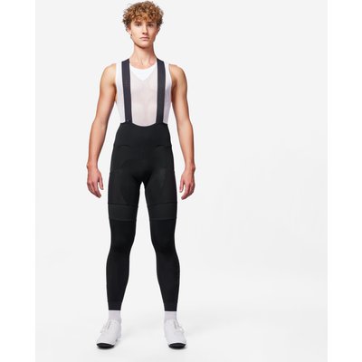Rennradhose Herren lang mit Trägern Winter "Racer" schwarz