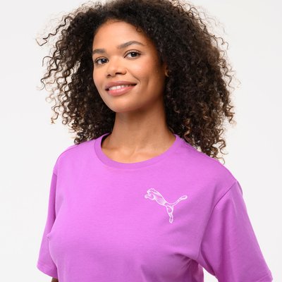 T-Shirt Damen kurz Baumwolle - rosa