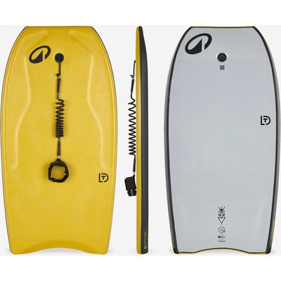 Bodyboard Fortgeschrittene Double Stringer 500 Mesh gelb/grau
