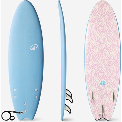 Surfboard Schaumstoff 6' Swallow Tail 49 l hellblau