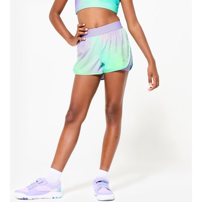 Shorts 2-in-1 Kinder atmungsaktiv - Print lila/grün