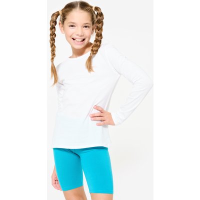 Langarmshirt Basic Baumwolle Kinder weiss