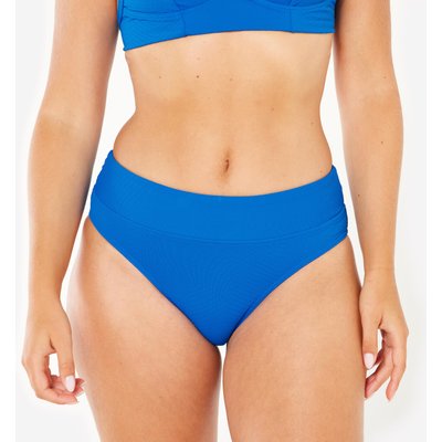 Bikini-Hose Surfen Damen hoher Bund strukturiert Nora blau