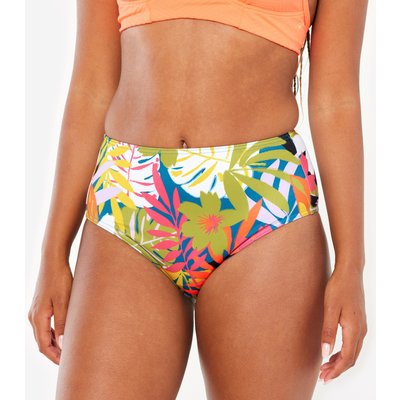 Bikini-Hose Surfen Damen hoher Bund Romi geblümt mehrfarbig