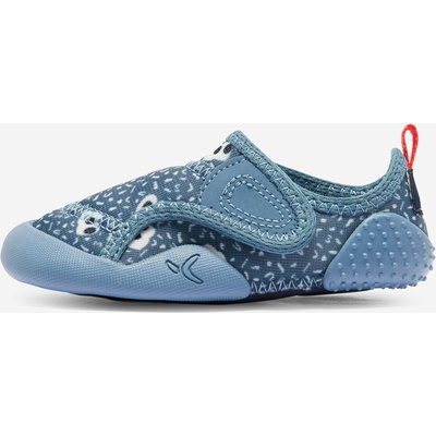 Turnschuhe Babys/Kleinkinder Klett rutschfest atmungsaktiv - Muster blau