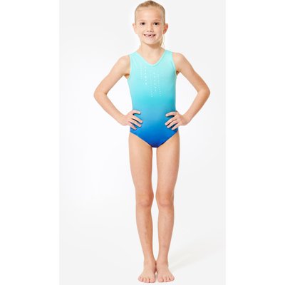Ärmelloser Gymnastikanzug Turnanzug Mädchen - türkis