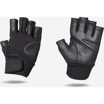 Handschuhe Krafttraining Grip stützend - schwarz